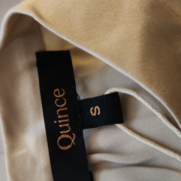 NWT Quince 100% Washable Silk Halter Top Champagne Sz S - Picture 8 of 8